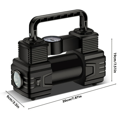 150 PSI Car Inflator Pump Portable Air Pump for Sedan, Multifunctional 12V with Pointer Gauge, Without Battery