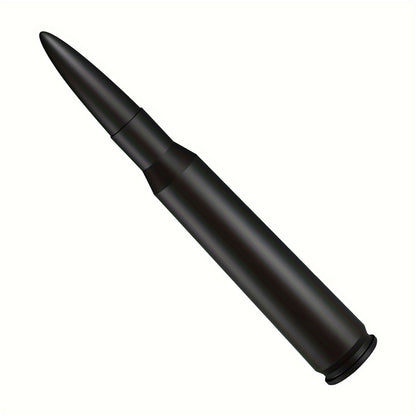 Universal 50 Cal Bullet Antenna for Truck | Compatible with Chevy Silverado, for Ford Bronco F150, for Ram 1500, for GMC Sierra, for Jeep for Wrangler, for Toyota Tundra | Black 5.3 Inch, Aluminum Alloy Material, Without Battery
