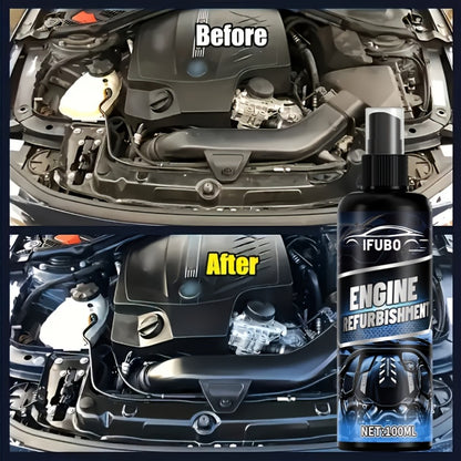Engine Degreaser & Exterior Cleaner 3.38 oz + Towel – Powerful Oil & Grime Remover for Engine Heads, Exhaust Pipes, Fuel & Water Systems, Low Odor