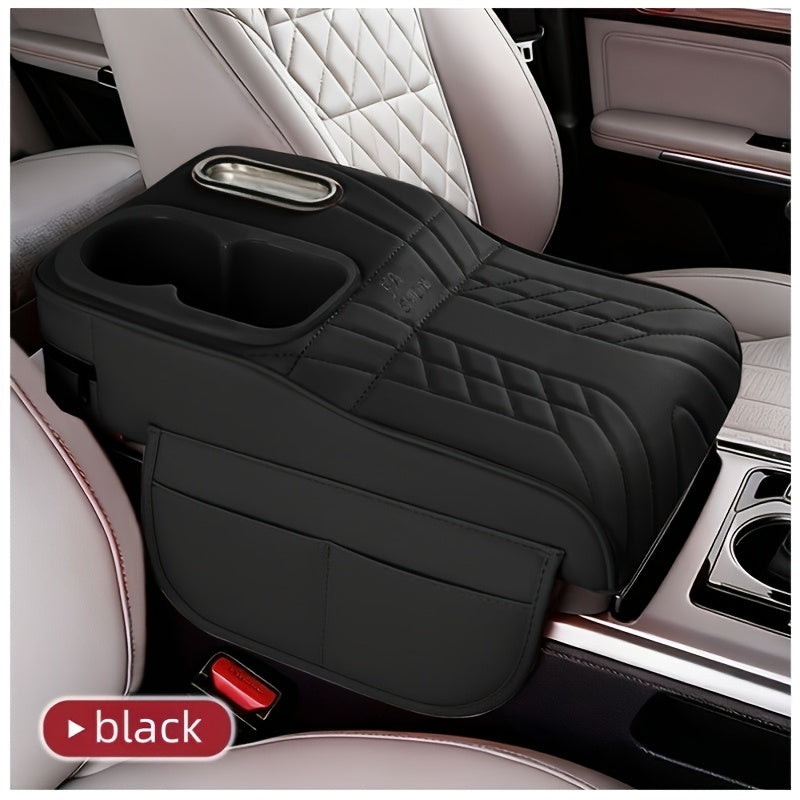 1 Car Center Console Tray with Raised Design, Tissue Box and Cup Holder, Multi-Color Options, Storage Mat, Includes a Gift Card