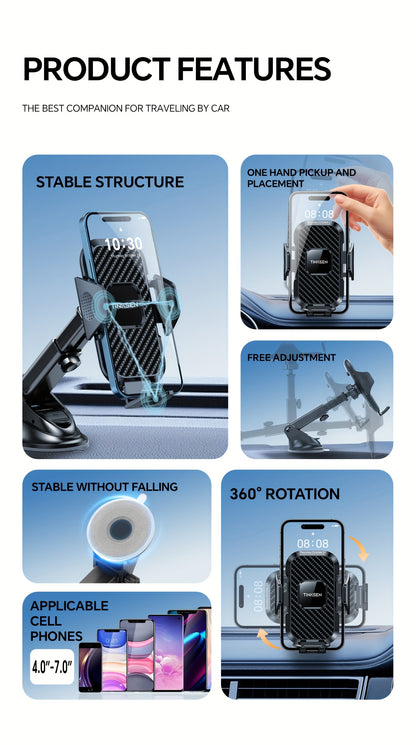 Upgraded Truck Magnetic Mobile Phone Stand - Adjustable Arm with Ergonomic Grip, Strong Suction Cup And Elliptical Design, Compatible with iPhone, Samsung, Android Smartphones, General Motors, Fashion Accessories, Texture Anti Slip Pad