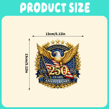 Car Stickers And Decals, Car Window Decals Vinyl, United States 250 Years Anniversary Eagle Flag Design, Automotive Decals, Funny Bumper Stickers(1/4pcs)