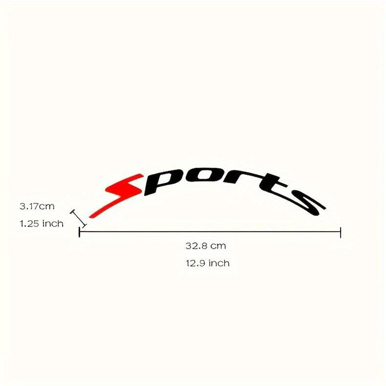 Pack of 8, Sport 1pc Quick Paste, Stickers, for Car/ Motorcycle Tire Stickers, PVC Material, Car Racing Performance Tire Letter Stickers, Car Modification Decoration, Cool Fashion Decals