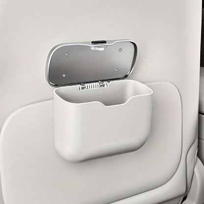 This Trash Can Made of Ultra-Fiber Leather And ABS Material Is Designed for Vehicles, Maintaining Its Shape And Fitting 99% of Car Models. It Handles Both Dry And Wet Waste Without Harming The Installation, Features Automatic Sorting