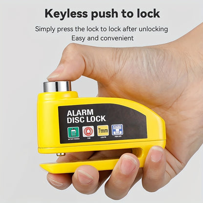 Bicycle Anti-theft Lock with 2 Keys, Disc Brake Lock Alarm, Electric Vehicle Lock, Motorcycle Brake Disc Anti-theft Lock, Cycling Equipment, Bicycle Lock