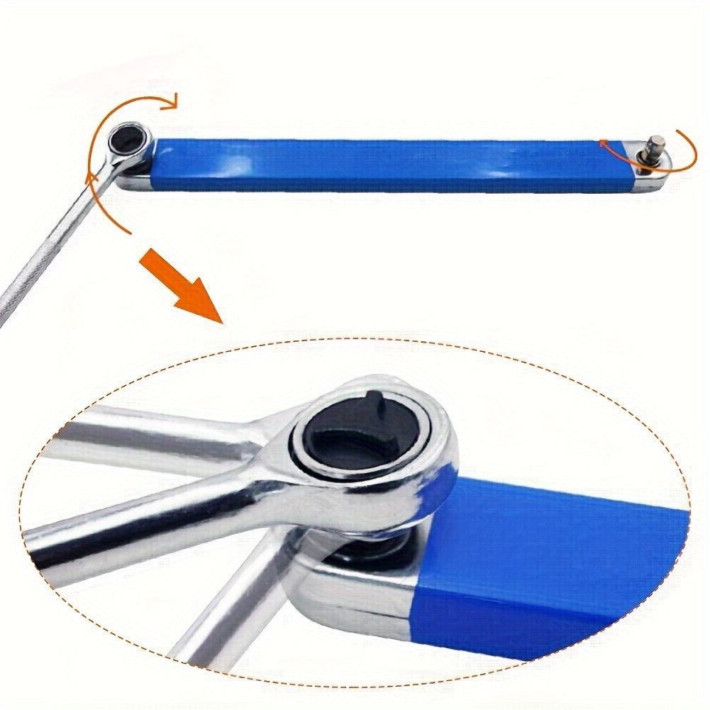Offset Extension Wrench - 15-Inch Impact-Ready Socket Wrench Tool with Square Drive Adapters (1/4", 3/8", 1/2")