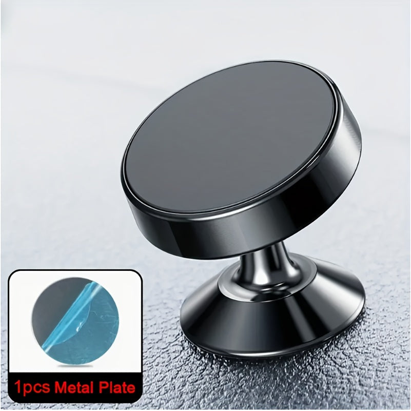 2-Pack Mini Low-Profile Magnetic Car Phone Mounts, 360° Aluminum Dashboard Holders, Strong Grip, One-Hand Use, Universal for iPhone And Android