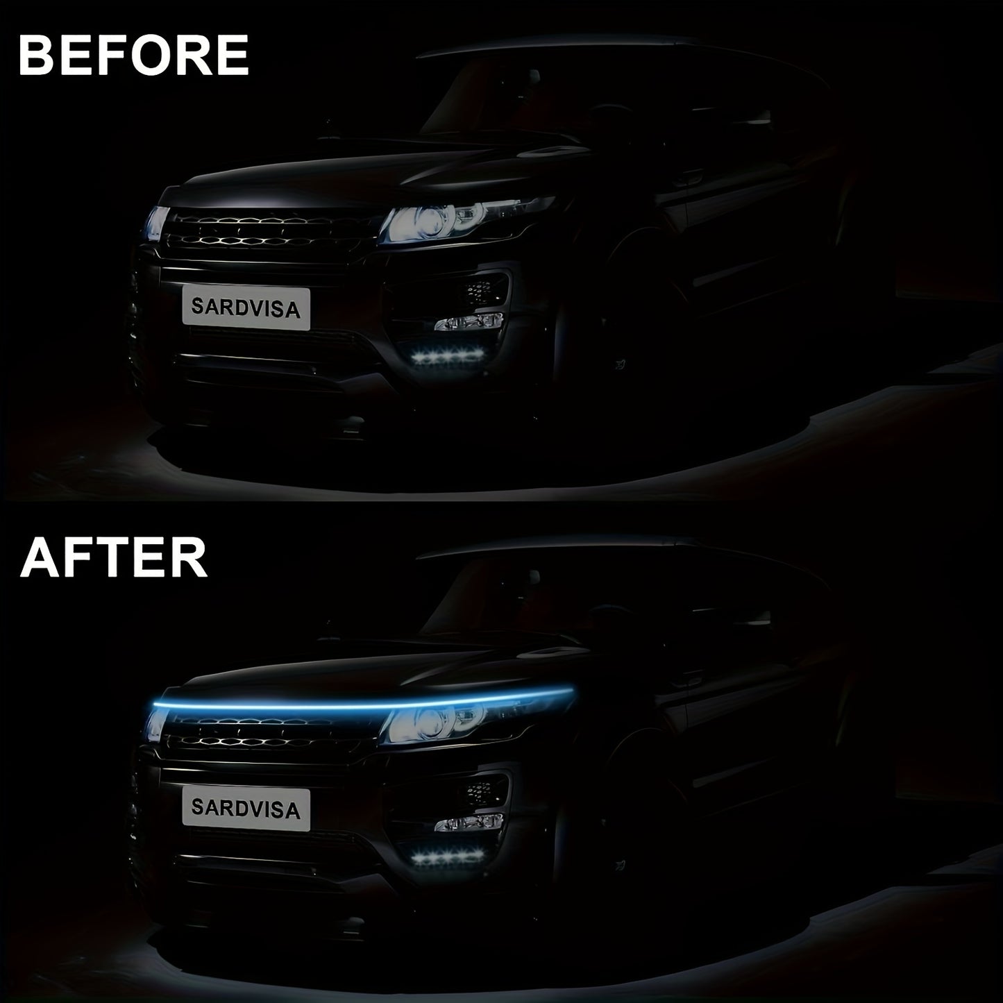 Car Decorative Lights, Start Scanning Lights, Hood Lights, Engine Hood Lights, Grille LED Lights, Modified Flow Light Strips