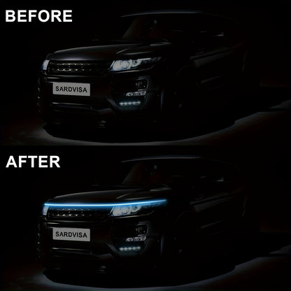 Car Decorative Lights, Start Scanning Lights, Hood Lights, Engine Hood Lights, Grille LED Lights, Modified Flow Light Strips