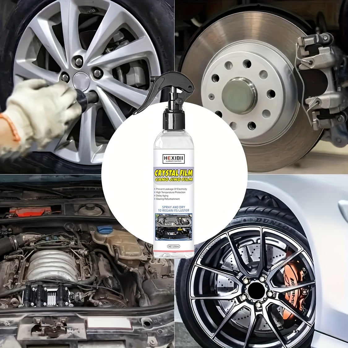 Engine Bay Cleaner Engine Shine Protector Detailer Decontamination Deep Degreasing Compartment Heavy Oil Dust Car Cleaning Tool