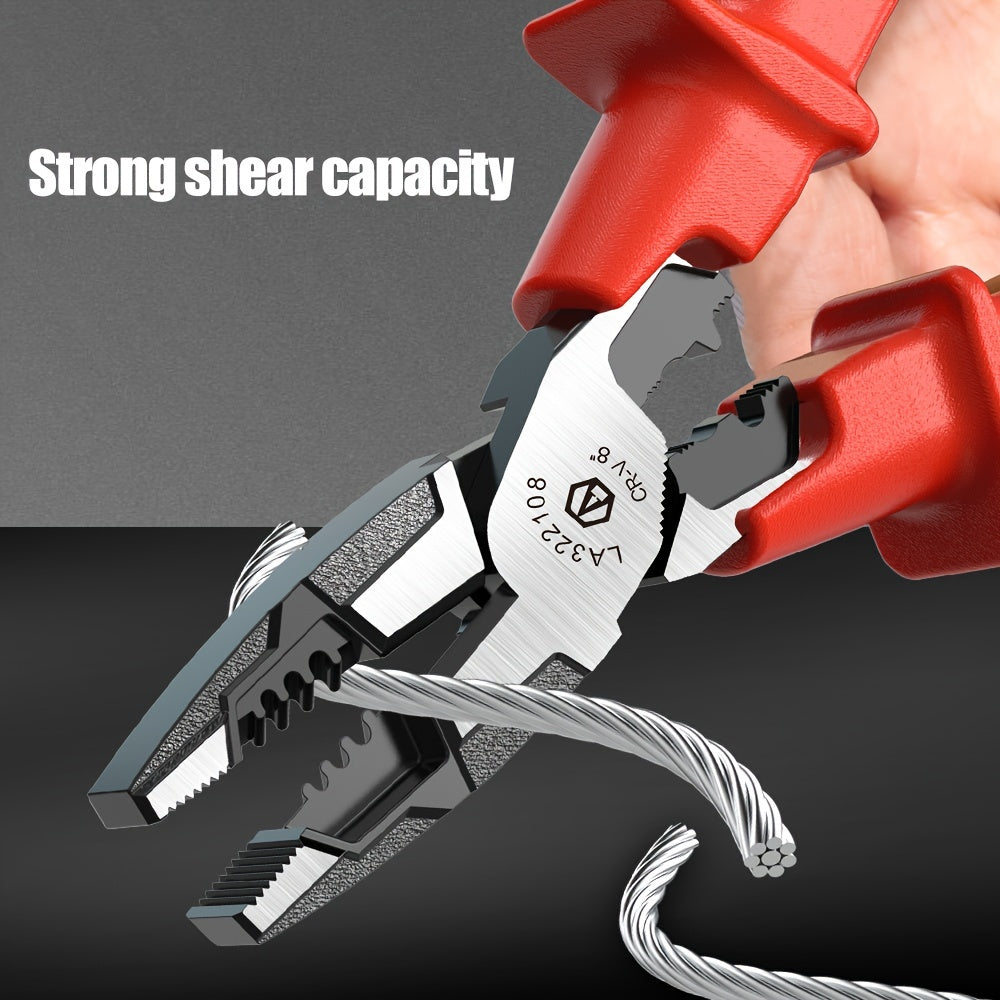 LAOA Insulated Needle-Nose Pliers/Wire Cutters/Diagonal Pliers, Multifunctional Electrician'S Manual Tool That Combines Cutting, Gripping, Twisting Screws, And Crimping Terminals All in One.