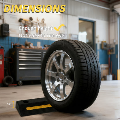 Car Wheel Stops for Garage -Heavy Duty Rubber Parking Guide 12/8/4/2/1pc Premium Quality Durable Car for Garage Wheel Stopper Professional Grade Park with Reflective Yellow Tape Curb, Adjustable for Safe Parking of Vehicles, for Garage Parking Stops