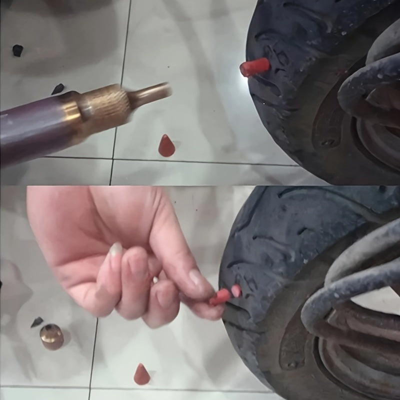 Tire Plugger Tubeless Tire Wheel Repair Gun Kit Mushroom Plug Probe Nozzle! - Tire Repair Kit - Tubeless Tire Wheel Repair Gun with Mushroom Plug And Probe Nozzle for Easy And Fast Fixing - Essential Tool for Car Owners And Mechanics, Tire Repair Gun, Tir