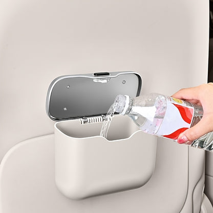 This Trash Can Made of Ultra-Fiber Leather And ABS Material Is Designed for Vehicles, Maintaining Its Shape And Fitting 99% of Car Models. It Handles Both Dry And Wet Waste Without Harming The Installation, Features Automatic Sorting