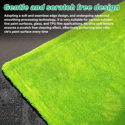 High Absorbency - Dual-Sided Microfiber Car Drying Towel | 1400GSM Size 15.75"x23.62" - Twisting Yarn Technology, Scratch-Free, Machine Washable for Car Cleaning & Dryer, Car Washing Equipment Accessories, Microfiber Towel