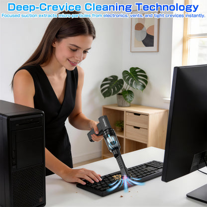4 Gears Adjustable Turbo Blower, Wireless Rechargeable Air Blower with 130, 000 Rpm, High-speed Turbine Fan, Jet Fan 4Speed Settings - Cleaning Blower Tool Car Blowing Snow Electric Air Duster Portable Vacuum Kit Optional