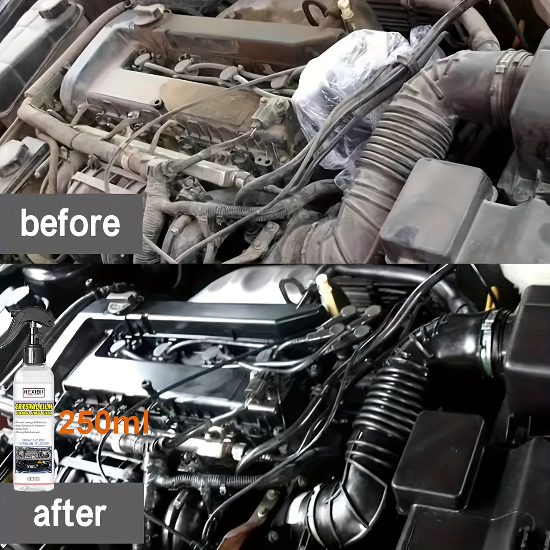 Engine Bay Cleaner Engine Shine Protector Detailer Decontamination Deep Degreasing Compartment Heavy Oil Dust Car Cleaning Tool