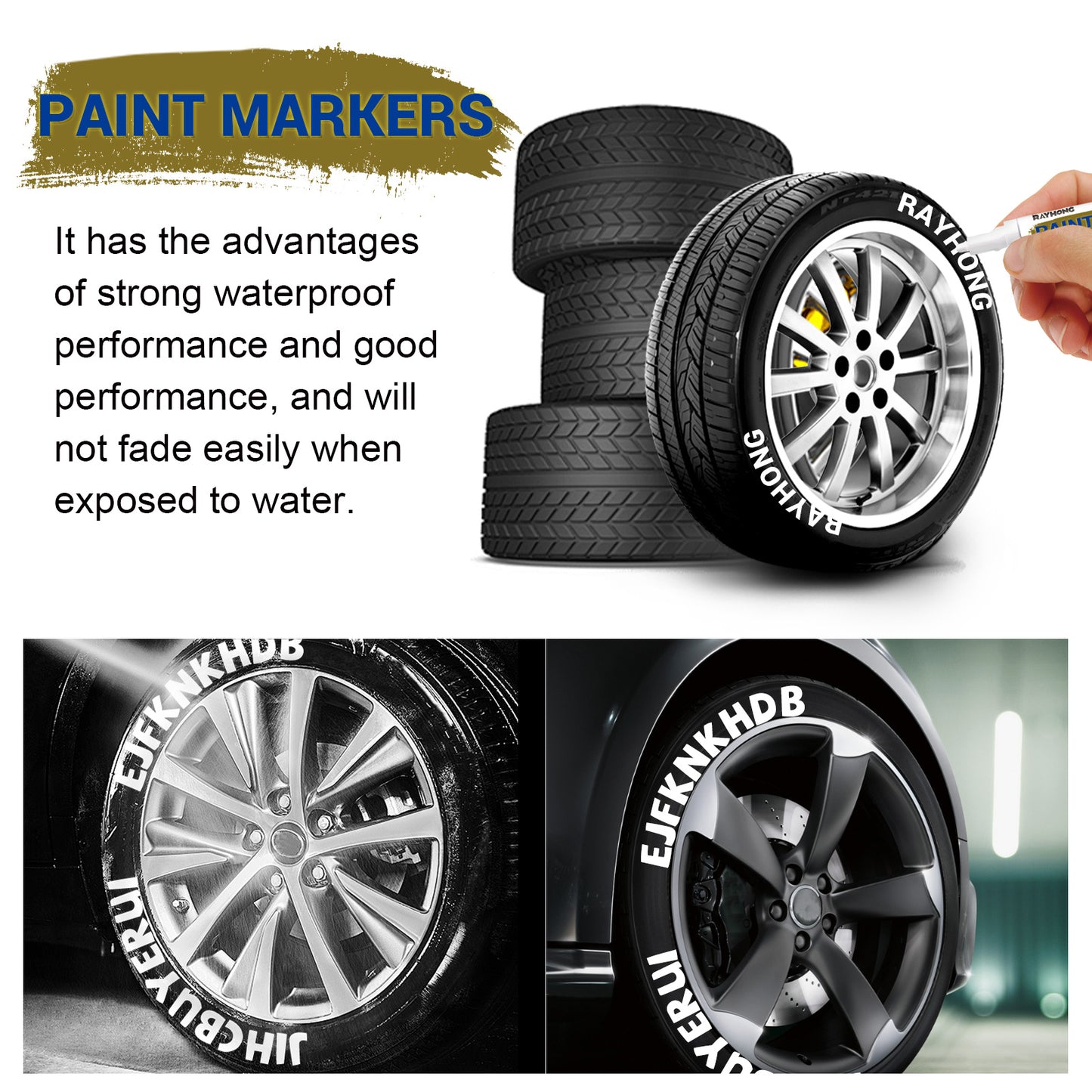 Compact And Waterproof Car Tire Markers That Dry Quickly, Perfect for Doodling And Painting. These Medium-Tipped Pens Are Great for Vehicle Upkeep