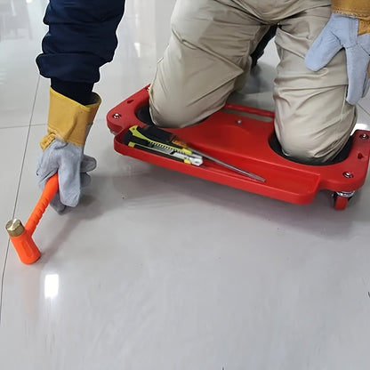 1pc Rolling Knee Pad Platform with Wheels, ABS Material, Multi-Function with Built-In Tool Tray, Comfortable Cushioned Kneeling Pad for Machine Workers, Carpenters, Flooring, And Car Repairs
