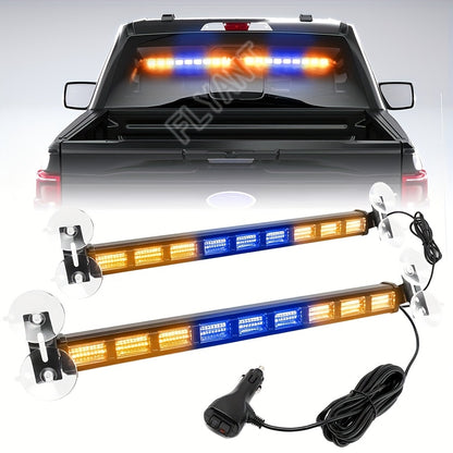 17 Inch 80W Triple Row LED Light Bar 3000LM, 3-Color Modes Emergency Flasher Off Road Work Light, 12V-24V for Cars ATV SUV Pickup Trucks Tractors Boats