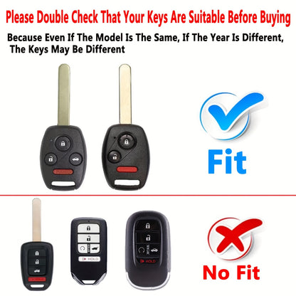 Honda Key Fob Cover Case – Accord Civic CR-V CR-Z Fit Odyssey Crosstour Protector Shell, Purple Blue White Black