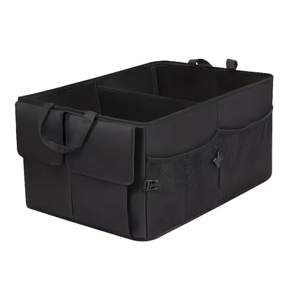 Large Capacity Car Trunk Organizer – Heavy-Duty Foldable Cargo Storage Box with Multi-Compartments, Non-Slip Base | Car, Truck, SUV