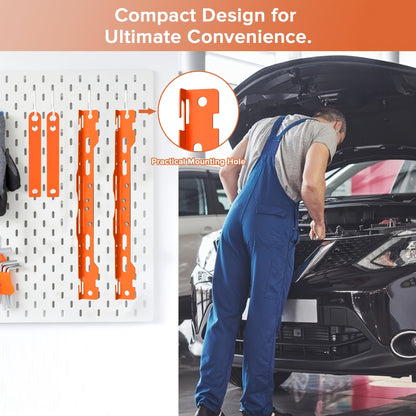 A Pair of Red Wheel Alignment Tools with 2 Measuring Bands, Household Car Toe Angle Positioning, Camber Angle Positioning Plate, Car Positioning Tool Kit, Toe Angle Plate