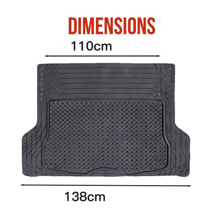 Vehicle Mat Universal Fit Trunk Cargo Liner All Weather Protection Seat Back Protector Trim-to-Fit Trunk Mat Compatible with Most Cars SUV Sedan