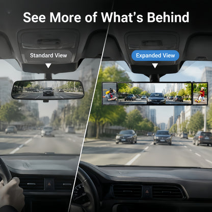 Wide-angle Convex Car Rearview Mirror-safety Clip, Seamless Arc Design, Lmproving Visibility-suitable For Cars, SUVs And Trucks, Safe Driving Accessories, Car Rearview Mirrors, Car Essential, Car Blind Spot Mirrors, Suitable For All Kinds Of for car