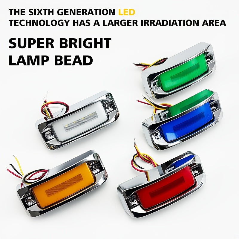 2pcs of Car Side Lights, LED High And Low Brightness + Strobe, Truck Side Signal Warning Lights, Decorative Flashing Lights for Night Driving