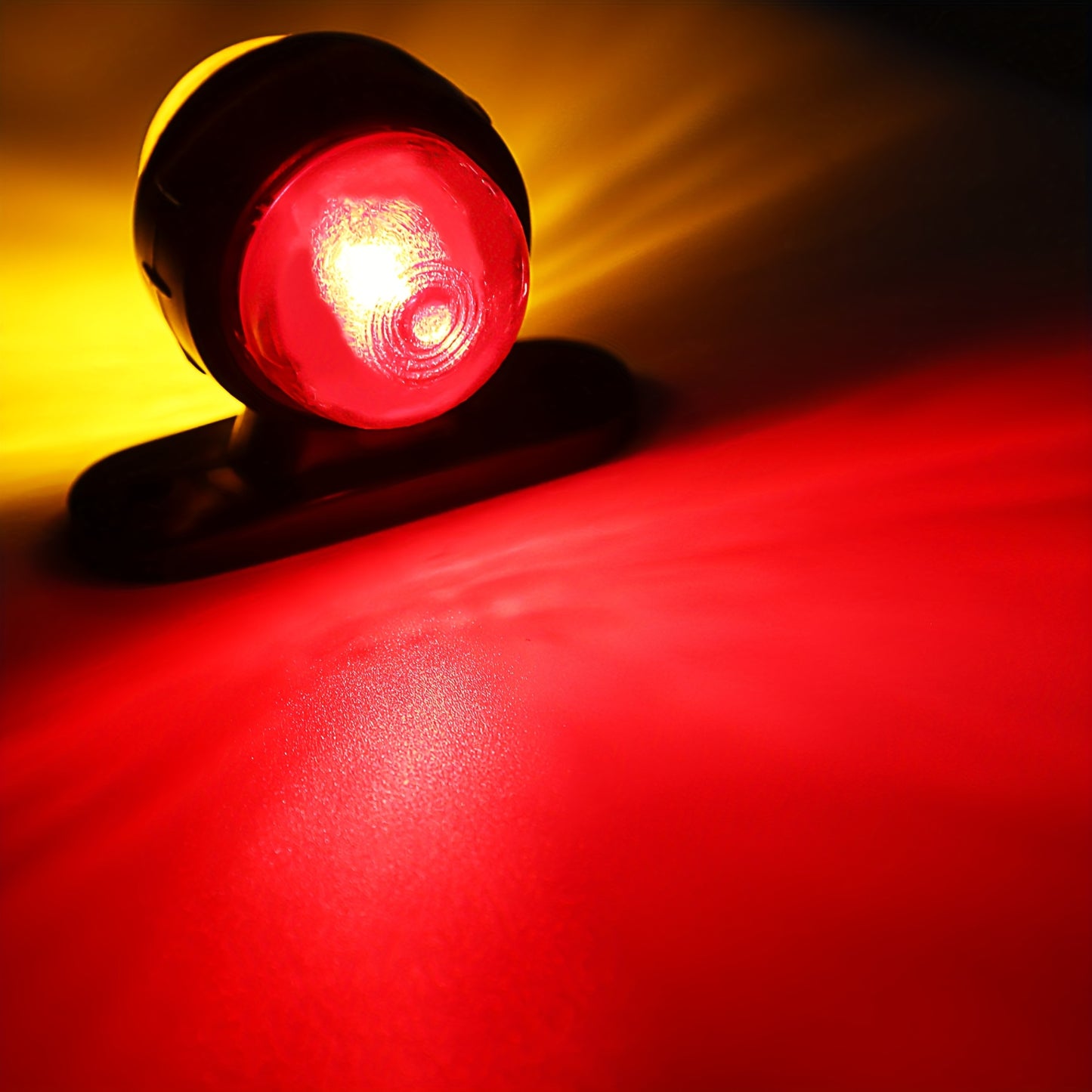 8pcs 12-24V Double-sided Car Truck Side Marker Light Red Amber Blinker Turn Signal Indicator Lamp for Trailer Lorry Caravan