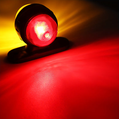 8pcs 12-24V Double-sided Car Truck Side Marker Light Red Amber Blinker Turn Signal Indicator Lamp for Trailer Lorry Caravan