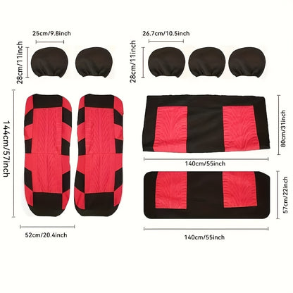 5-Seater Car Seat Covers - Butterfly Tire Pattern, Thickened And Wear-Resistant Fabric, Breathable And Comfortable, Seat Protection Against Dust, Universal Fit for Most 5-Seater Cars on The Market