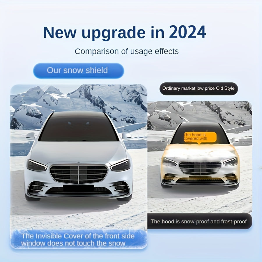 Car Snow Shield Front Windshield Snow Cover Frost Frost Windshield Windows Four Seasons Universal Thickened Cover Cloth Sunshade Cover for Cars Windshield Sunshade