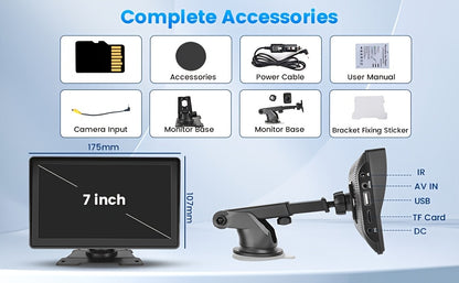 2026 New 7-inch Car Display With Built-in Audio System, Ultra HD Touchscreen, Backup Camera, Wireless Connectivity, GPS Navigation, Supports CarPlay And Android Auto, Mirror Link, FM Radio. Opional 10.26" 9" Carplay Wireless Car