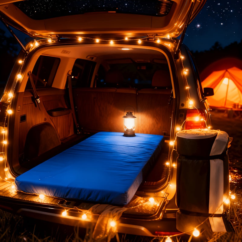 Foldable Memory Foam Car Mattress, Portable for Trunk and Rear Seat, Camping, Travel, RV, Thick Interior, Camping Car Home Bedding, Car Interior Accessory, Camping Vehicle, Travel Bedding, Foldable Mattress, Portable Bed