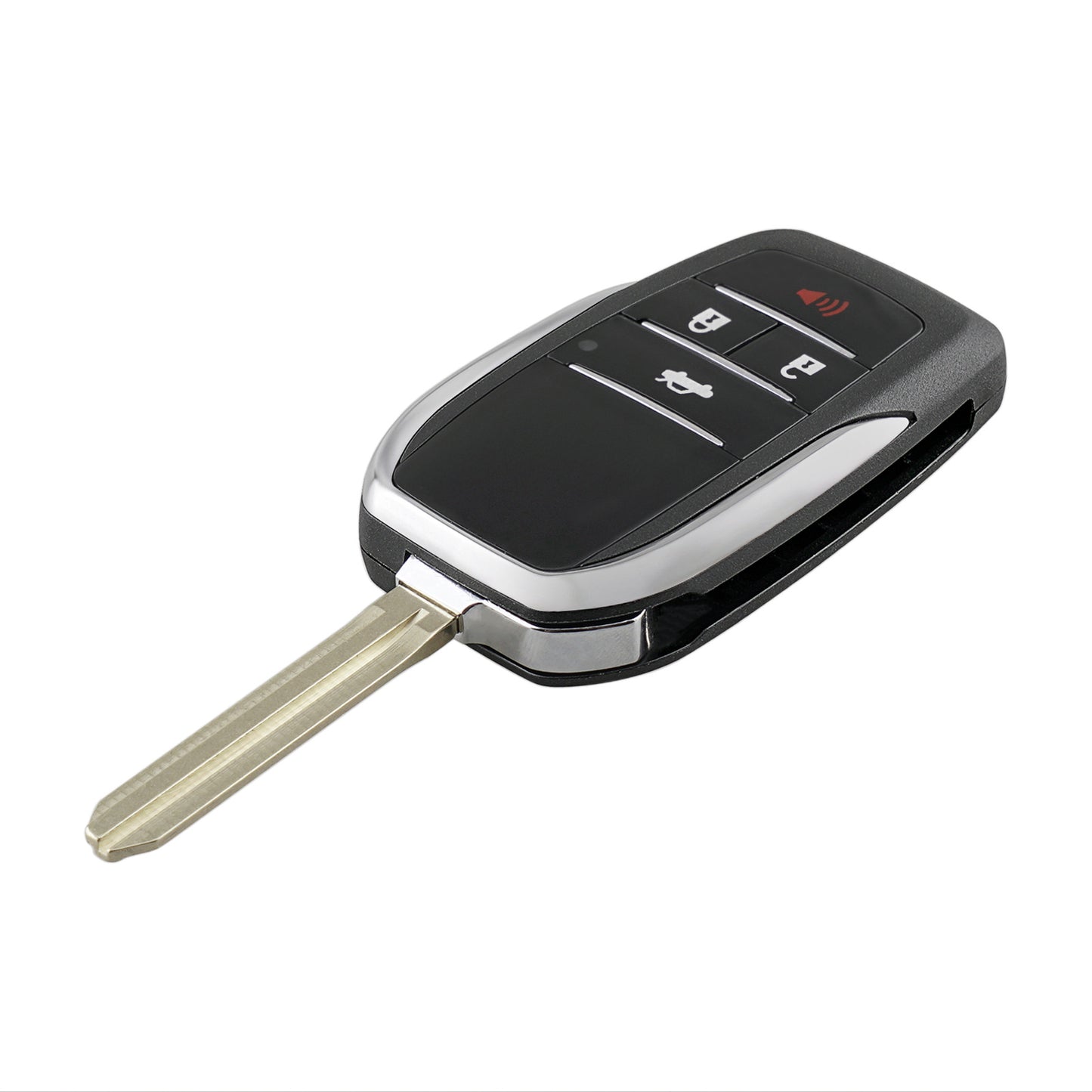 Set of 2 Enhanced Flip Key Fob Shells with 4 Buttons for Toyota Models Including Camry, Corolla, Venza, for Scion, And for Xb from 2007 to 2012, FCCID HYQ12BBY