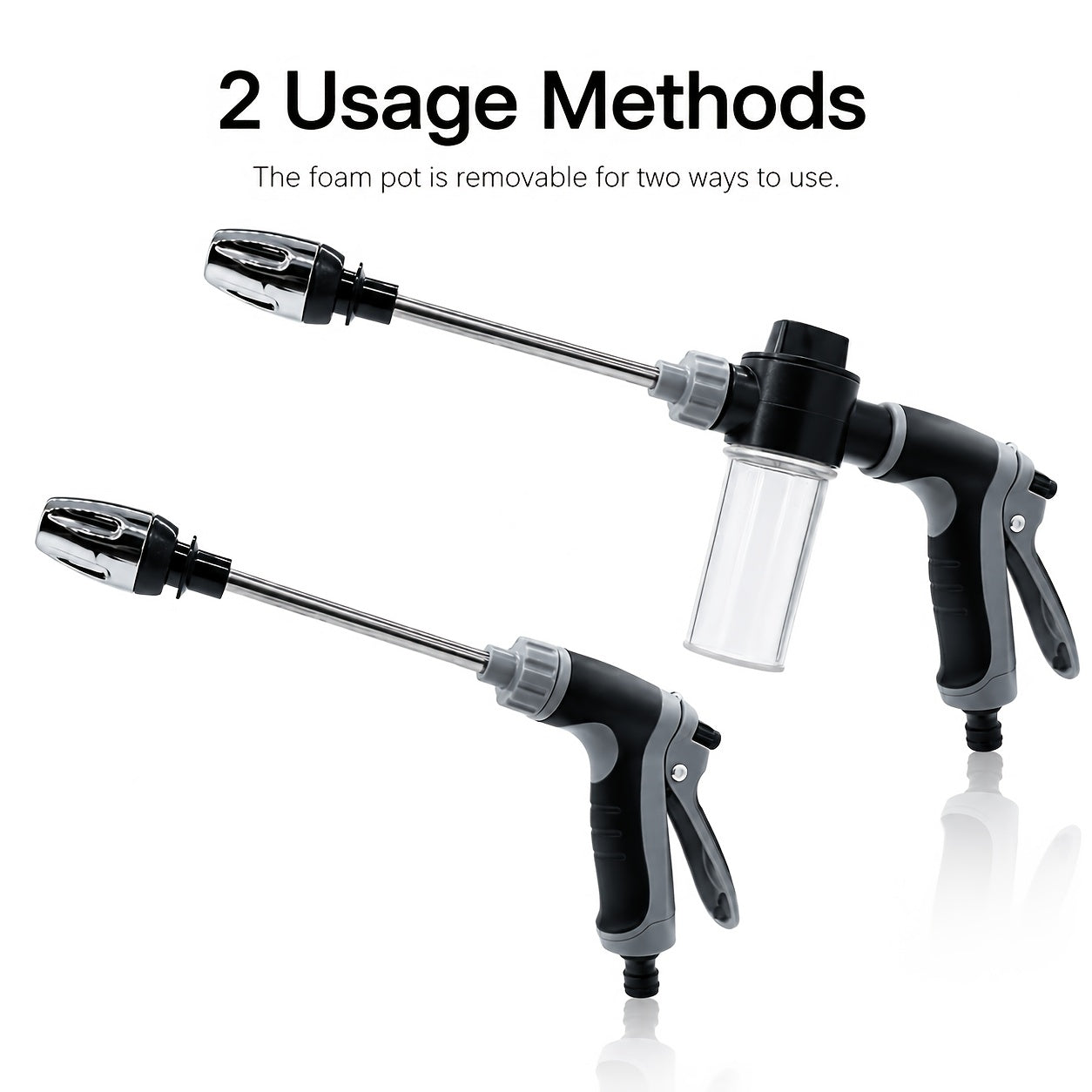 This Is a Robust Car Wash Gun Designed for High Pressure, Made from Sturdy Plastic And Does Not Include a Water Hose. It Comes with an Adjustable Nozzle And Is an Effective Cleaning Device Ideal for Both Motorcycles And Cars