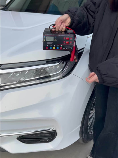 New Styles 12V 24V for smart Universal Battery Charger, LCD Screen, Pulse Repair Function, And Temperature Regulation Designed for Smart Trickle Charging Maintenance of Car, Truck, Harvester, Lawn Mower, Boat, And Motorcycle, Lead Acid Batteries