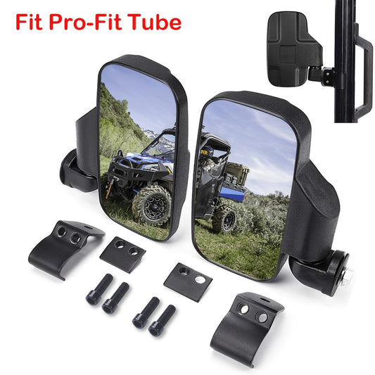 1 Pair UTV Rear View Side Mirrors for Polaris Ranger 500 570 XP 900 1000/General 1000