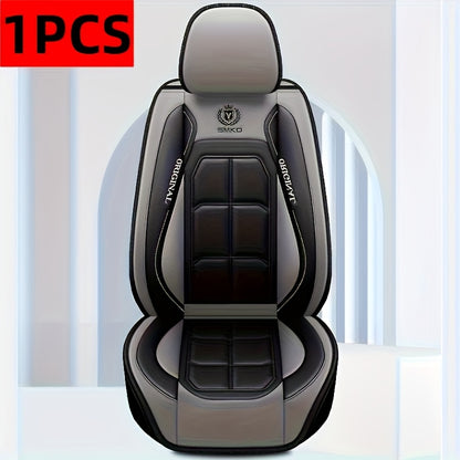 1pc, 2pcs, 5pcs, Advanced Faux Leather Car Seat Cover, Imitation Faux Leather Car Seat Cover, Protective Seat Cover, Suitable For Cars, SUVs, Vans And Trucks, Dirt-resistant, Send Gifts To Relatives