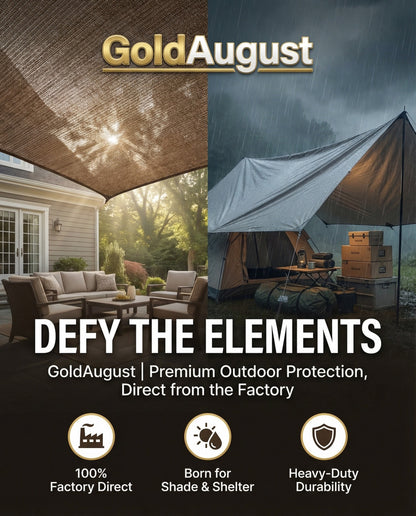 RV Camper Shade Cloth-Breathable Uv-Resistant Sun Shade Tarp, Brass Grommets, Includes Tie-Down Ropes for Versatile Outdoor Use