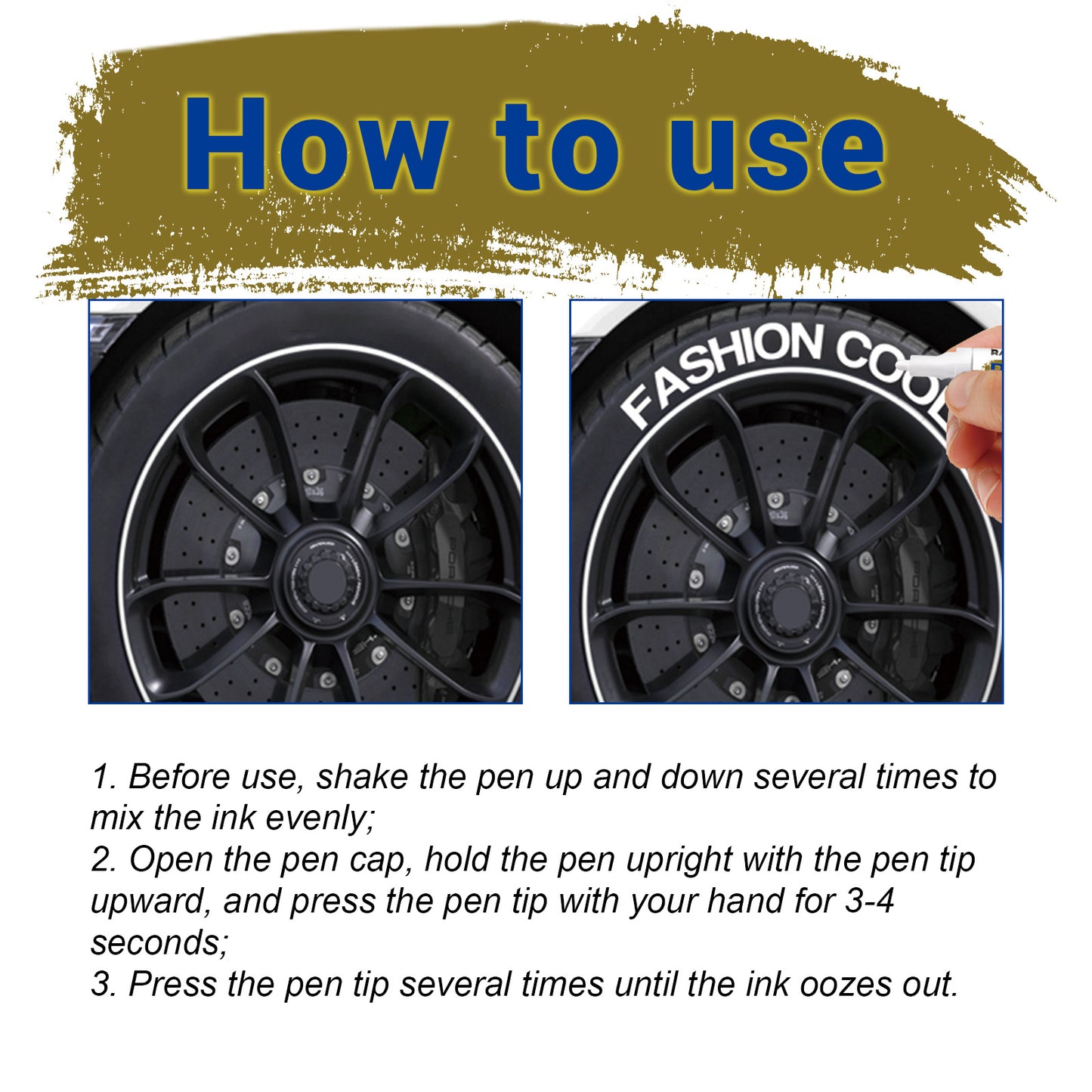 Compact And Waterproof Car Tire Markers That Dry Quickly, Perfect for Doodling And Painting. These Medium-Tipped Pens Are Great for Vehicle Upkeep
