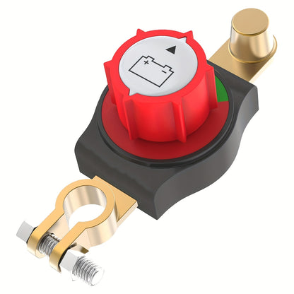 Heavy Duty 3rd Gen Overhead Battery Disconnect Switch- Negative On/Off Security, Manual Lever and Screw Terminals for Cars, Trucks, Boats, RVs, Easy to Install, Sturdy Construction, Corrosion-Resistant Contact Points, Suitable for RV Enthusiasts