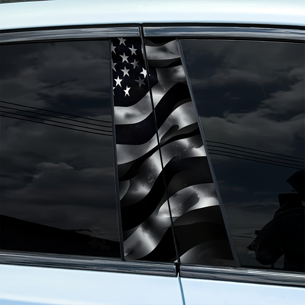 2pcs National Flag Pattern Car Stickers: Waterproof And Scratch-Resistant, Suitable for All Vehicle Models - Car Decoration for Festivals, Compatible with Laptops And Cars