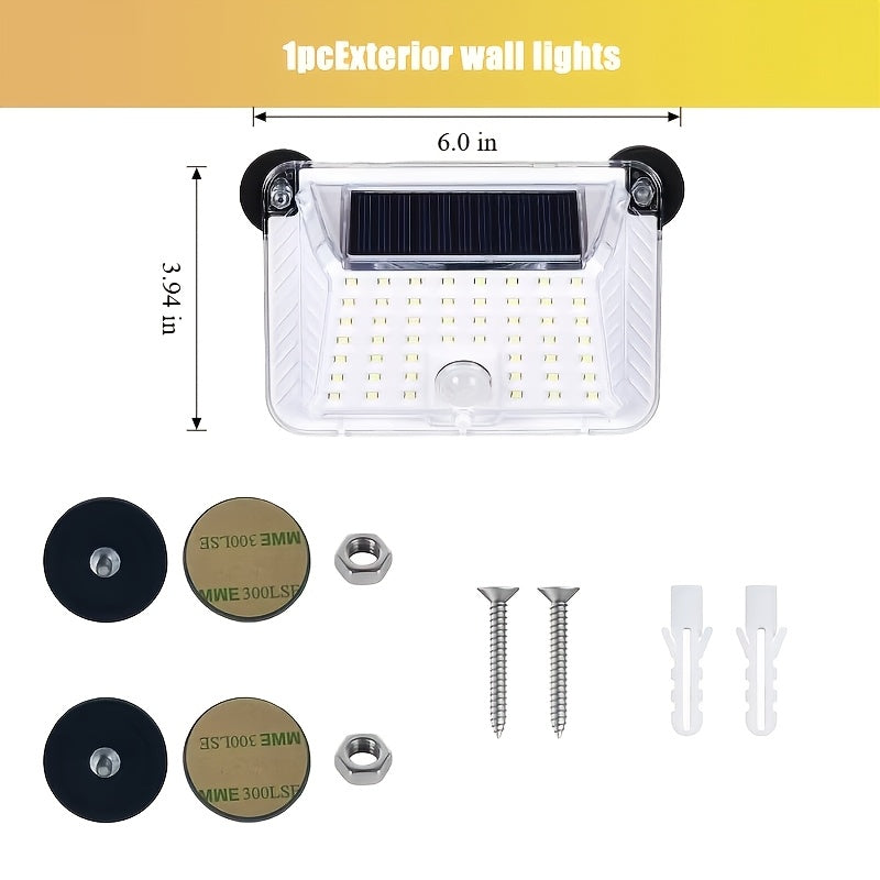 2/1pc, Magnetic RV Solar Light, with Super Strong Magnet Motion Sensor Lights, Solar Outdoor Lights Waterproof, for Trailers, Campers | Outdoor Exterior Lighting Rv Additions, RV Porch Awning Lights, Easy Installation