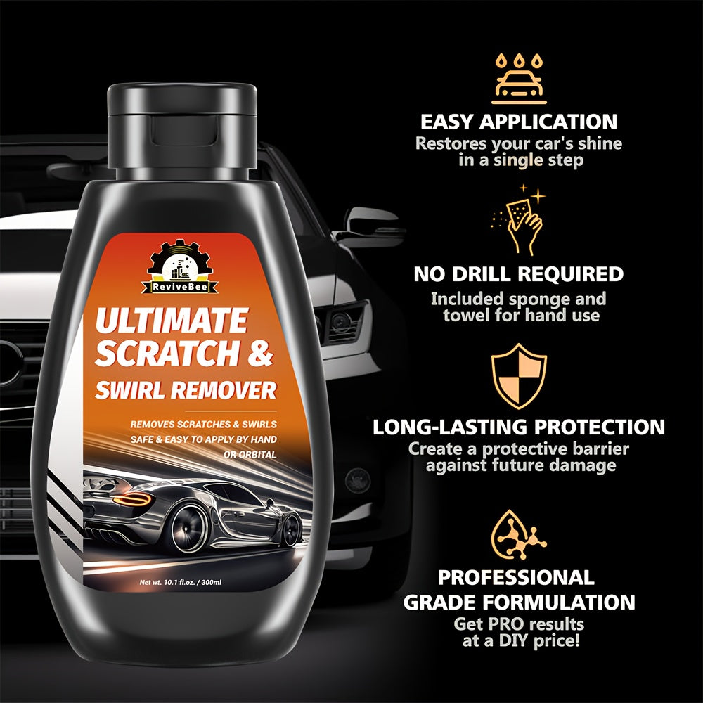 3 Bottle (30.3 Fl.Oz) Car Scratch & Swirl Remover - Restore Shine & Gloss, Professional Results by Hand Or Machine - Pro Grade Paint Cleaner, 2/1 Bottle