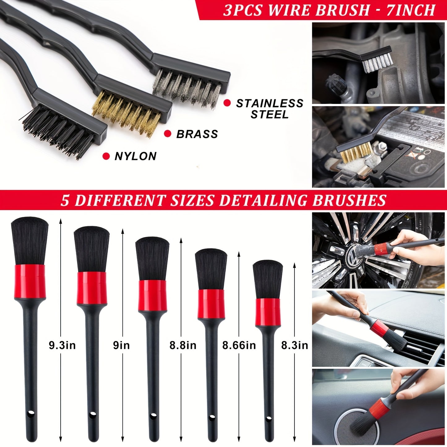 Complete Car Cleaning Set Featuring a Foam Gun Sprayer, Detailing Brushes, a Vacuum, a Windshield Cleaning Tool, a Tire Brush, And Towels for Thorough Interior And Exterior Detailing, Without Battery
