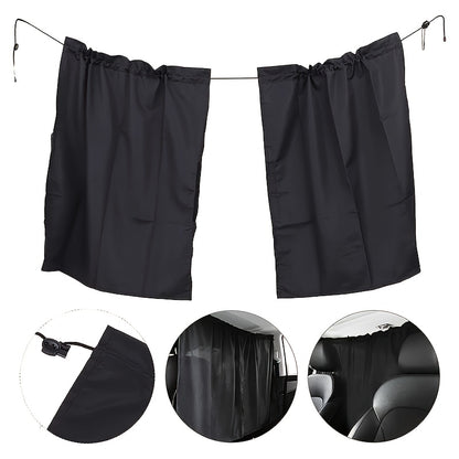 99% Light Blocking Car Curtains, 1 Rear Seat Divider Curtain And 2 Rear Side Window Curtains, Car Curtains for Windows, Wide Sedan SUV Sunshade Covers Car Cabana (Extra Large Car Curtains 3pcs)