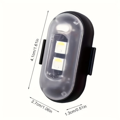 4-Pack Car Wireless LED Strip Light Remote Control | Magnetic Vibration Lights with 8 Colors, USB Rechargeable, IP65 Waterproof, Impact-Resistant Warning Lights, Suitable for Car Interiors, Trucks, Motorcycles, Drones, Aircraft, Bicycles